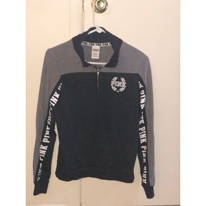 Pink Victoria’s Secret grey collared sweater